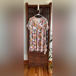 Women’s Cupshe soft tropics short sleeve mini dress, size M